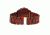 Earth Wood Scaly Bracelet Watch w/Date, Red, One Size, ETHEW2103
