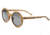Earth Wood Canary Polarized Sunglass, Zebrawood/Black, One Size, ESG040Z