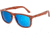 Earth Wood Pacific Polarized Sunglass, Brown/Blue, One Size, ESG008BL
