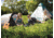 Easy Camp 4-Person Carnival Tipi Tent, Light/Dark Blue, 5709388080158