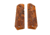 Ed Brown Products Bobtail Grip Bushing, 1911, Poplar Burl, Pair 9 Design, Amber, 45-POPL-BT-9