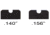 Ed Brown Products Tactical Edge Rear Pistol Sight, 1911, .18in Height, U-Notch, .14in Width, 65 degree Dovetail, Black, 956-U-140