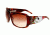 Ed Hardy Skull &amp; Roses Crystal Sunglasses - Tortoise Frame, Brown Lens