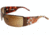 Ed Hardy Tiger Running Crystal Sunglasses - Tortoise Frame, Brown Lens