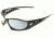 Edge Eyewear Baretti Safety Glasses - Black Frame, Silver Mirror Lens SB117