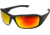 Edge Eyewear Brazeau Torque Safety Glasses - Matte Black Frame with Red E Logo / Red Mirror Lens, One Size, XBAP139