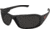 Edge Eyewear Brazeau Torque Safety Glasses - Matte Black Frame with Red E Logo / Smoke Vapor Shield Lens, One Size, XB136VS