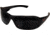 Edge Eyewear Brazeau Torque Safety Glasses - Matte Black Red E / Polarized Vapor Shield Smoke Lens, One Size, TXB236VS