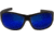 Edge Eyewear Caraz Torque - Matte Black Frame with Red E Logo / Polarized Aqua Precision Blue Mirror Lenses, One Size, THZAP238