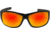 Edge Eyewear Caraz Torque Safety Glasses - Matte Black Frame with Red E Logo / Aqua Precision Red Mirror Lenses, One Size, HZAP139