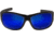 Edge Eyewear Caraz Torque Safety Glasses - Matte Black Frame with Red E Logo / Blue Mirror Lenses, One Size, HZ138
