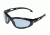 Edge Eyewear Dakura Sunglasses, Black Frame, Light Blue Vapor Shield Lenses, GSW113VS