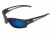 Kazbek - Black Frame - Polarized Aqua Precision Blue Mirror Lens TSKAP218