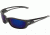 Edge Eyewear Kazbek Xl Safety Glasses Black Frame Blue Mirror Lens Sk Xl118