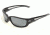 Edge Eyewear Kazbek XL Safety Glasses - Black Frame, Silver Mirror Lens SK-XL117