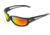 Edge Eyewear Kazbek XL - Black Frame, Aqua Precision Red Mirror Lens SKAP-XL119