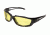Edge Eyewear Kazbek XL Sunglasses, Black Frame, Yellow Vapor Shield Lenses, GSK-XL112VS