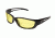 Edge Eyewear Kazbek XL Sunglasses, Black Frame, Yellow Vapor Shield Lenses, SK-XL112VS