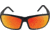 Edge Eyewear Mazeno Slim Fit Safety Glasses, Black Frame / Aqua Precision Red Mirror Lenses, One Size, PMAP119