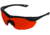 Edge Eyewear Overlord Shooting Glasses, Soft-Touch Matte Black Frame / Red Lens for Green Lasers, One Size, HO61-L4