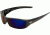 Edge Eyewear Reclus Safety Glasses Black Frame Blue Mirror Lens Sr118