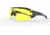 Edge Eyewear Taven Safety Glasses, Black Frame w/ Black TPR / Yellow Vapor Shield Lens, Standard, NSN XTV112VS, XTV112VS