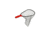 EGO S2 Small 15in Net Head, Black/Red, Small, 72070A