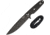 EKA RTG-1 Fixed Blade Knife, 10.5in Overall, 5.75in Black Powder Coated 1095Hc Steel Blade, One-Piece Comes w/Black Paracord That Can Be Used To Wrap The Handle, Black Kydex Belt Sheath, 50030