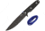 EKA RTG-1 Fixed Blade Knife, 10.5in Overall, 5.75in Black Powder Coated 1095Hc Steel Blade, One-Piece Comes w/Blue Paracord That Can Be Used To Wrap The Handle, Black Kydex Belt Sheath, 50100