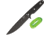 EKA RTG-1 Fixed Blade Knife, 10.5in Overall, 5.75in Black Powder Coated 1095Hc Steel Blade, One-Piece Comes w/Lime Paracord That Can Be Used To Wrap The Handle, Black Kydex Belt Sheath, 50070
