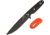 EKA RTG-1 Fixed Blade Knife, 10.5in Overall, 5.75in Black Powder Coated 1095Hc Steel Blade, One-Piece Comes w/Orange Paracord That Can Be Used To Wrap The Handle, Black Kydex Belt Sheath, 50060
