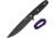 EKA RTG-1 Fixed Blade Knife, 10.5in Overall, 5.75in Black Powder Coated 1095Hc Steel Blade, One-Piece Comes w/Purple Paracord That Can Be Used To Wrap The Handle, Black Kydex Belt Sheath, 50110