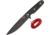 EKA RTG-1 Fixed Blade Knife, 10.5in Overall, 5.75in Black Powder Coated 1095Hc Steel Blade, One-Piece Comes w/Red Paracord That Can Be Used To Wrap The Handle, Black Kydex Belt Sheath, 50090