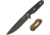 EKA RTG-1 Fixed Blade Knife, 10.5in Overall, 5.75in Black Powder Coated 1095Hc Steel Blade, One-Piece Comes w/Tan Paracord That Can Be Used To Wrap The Handle, Black Kydex Belt Sheath, 50040
