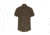 Elbeco TexTrop2 Zippered Short Sleeve Polyester Shirt - Mens, 19 in, Brown, Z3315N-19