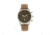Elevon Curtiss Leather-Band Watch W/ Date, Silver/Brown, ELE104-2