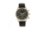 Elevon Curtiss Leather-Band Watch W/ Date, Gold/Black, ELE104-3