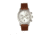 Elevon Langley Chronograph Leather-Band Watch W/ Date, Silver/Brown, ELE103-2