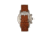 Elevon Langley Chronograph Leather-Band Watch W/ Date, Silver/Brown, ELE103-2