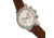Elevon Langley Chronograph Leather-Band Watch W/ Date, Silver/Brown, ELE103-2