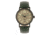 Elevon Von Braun Leather-Band Watch w/ Date, Gunmetal/Green, One Size, ELE112-4