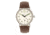 Elevon Von Braun Leather-Band Watch w/ Date, Silver/Brown, One Size, ELE112-1