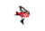 Elftmann Tactical Apex Pro AR-15 Curved Adjustable Trigger, Black Shoe, Anodized, Red, APEXPROBC