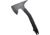 Elite Tactical Axe, 15in Overall, 7.5in Black SS Axe Head With 4.25in Cutting Edge, Black Plastic Handle, Pry Bar End, Black Molded Plastic Clip Sheath, Black, ET-AXE001BK