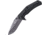 Elite Tactical Linerlock A/O Folding Knife, 4.5in Closed, 3.25in Gray Titanium Coated Partially Serrated 8Cr13Mov SS Drop Point, Canvas Micarta HandleGray And Black Handle, ET-A1022-SO