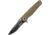 Elite Tactical Readiness Spring Assisted Knife, 3.5 in, 8Cr13 Stainless Steel, Drop Point, Serrated, Tan, ET-A001TNS