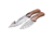 Elk Ridge 2 Set Fixed Blade Knife, 3.75 in, 3Cr13 Stainless Steel Stainless Steel, Gut Hook/Drop Point, Brown, ER-200-10BR