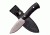 Elk Ridge Fixed Blade, 7.5in, Stainless Steel Blade, Black Wood Handle ER-551BK