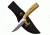 Elk Ridge Fixed Blade, 7in, Stainless Steel Blade, Polished Brown  Handle ER-299IV
