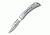 Elk Ridge Folding Blade, 2.25in, Stainless Steel Blade, Silver Stainless Steel Handle ER-125S